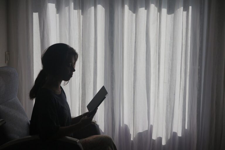 reading, woman, book