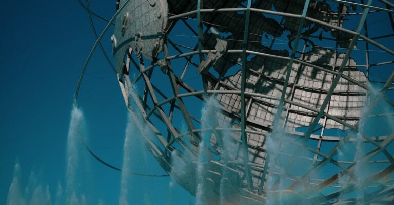 Globe in Flushing Meadows Corona Park in New York