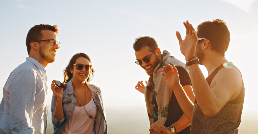 Group of People Having Fun Together Under the Sun