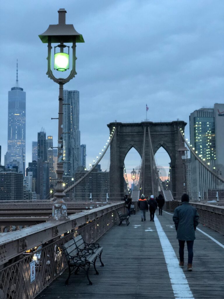 new york, brooklyn bridge, brooklyn, city, nyc, night, travel, cityscape